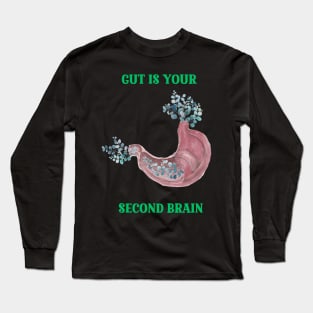 Gut is your second brain - healty food T-shirt Long Sleeve T-Shirt